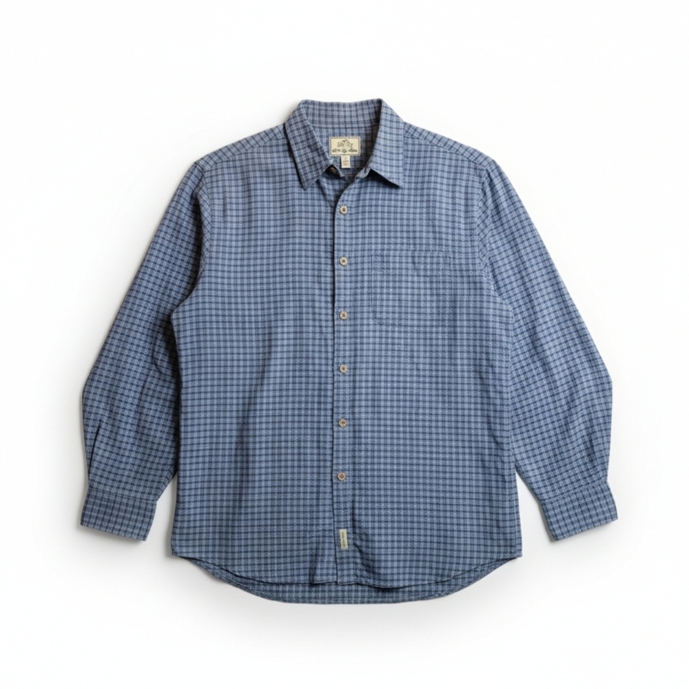 Montego Bay 100% Silk Long Sleeve Button Down Shirt